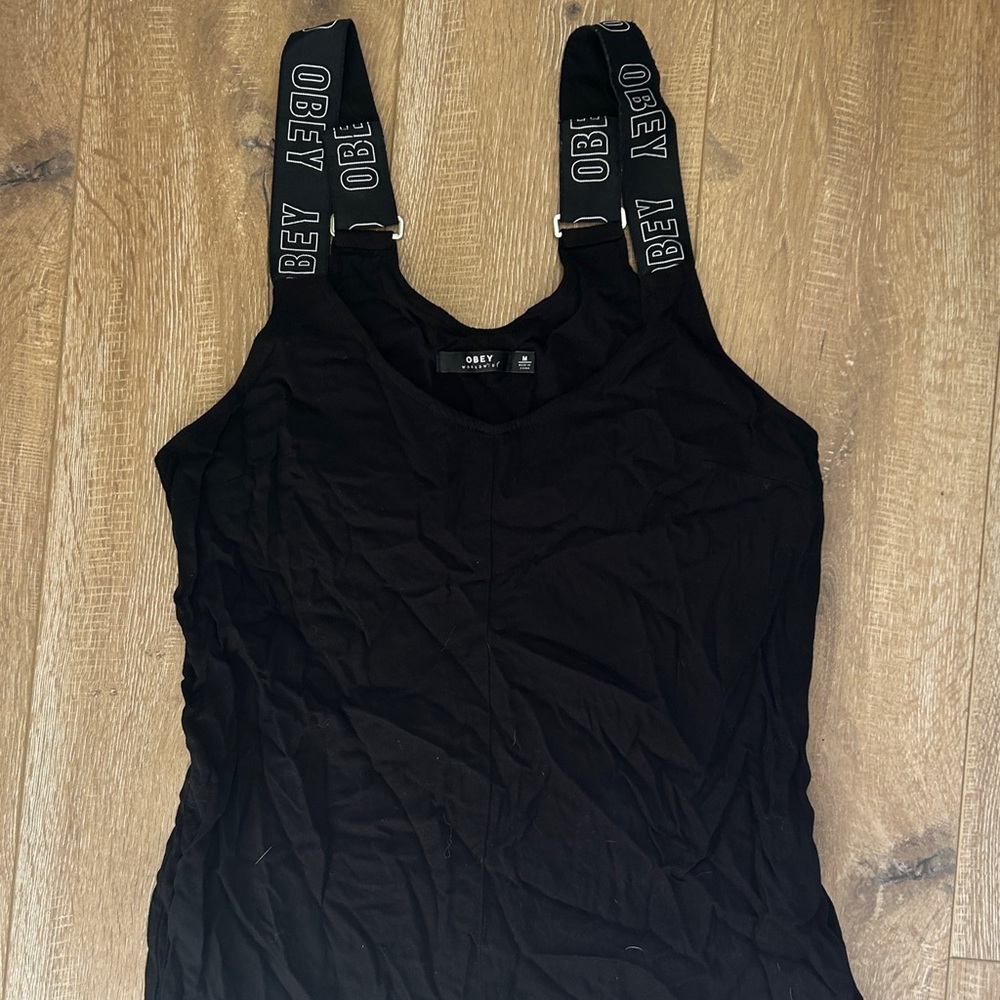 OBEY JUMPER - black wide leg jumper